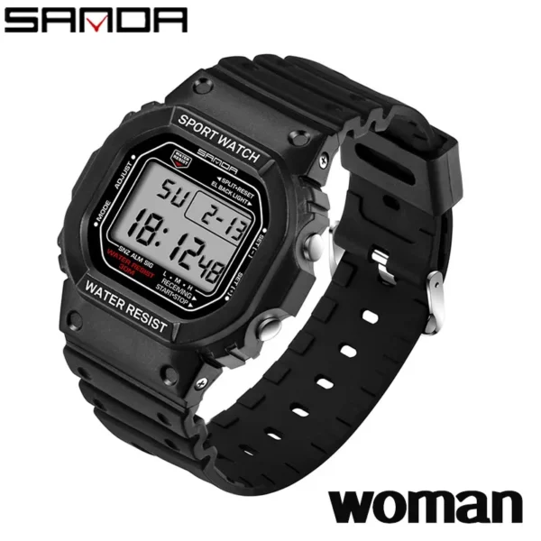 Digital Watch Men Ladies Sports Watch Multifunction Alarm Waterproof Couple Style Watch Military - Image 2