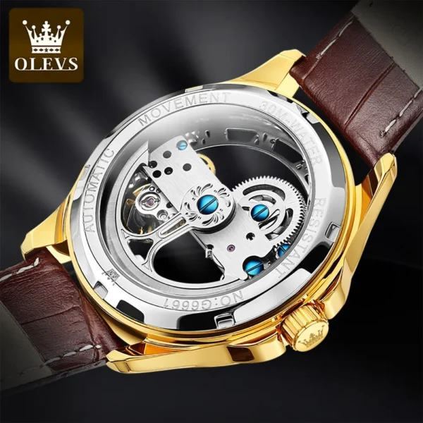 Mechanical wristwatch leather strap