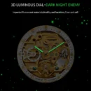Skeleton mechanical watch for men