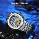 Luxury Square Mens Watch - Sapphire Crystal Skeleton Moon